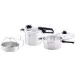 Fissler Vitavit Premium - Snelkookset met Glasdeksel + Inzet - RVS - 3,5L + 6L