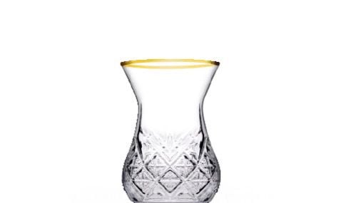 Pasabahce Timeless 42881 - Golden Touch Theeglas - Set van 6 - 155 ml