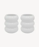 Wave Bubble Z-121 – Keramiek Mok – 400 ml – Set van 2 – Glans Wit – Handgemaakt – Koffie bekers - Image 5