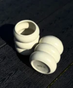 Wave Bubble Z-119 - Keramiek Mok – 400 ml - Set van 2 - Mat Beige - Handgemaakt - Koffie bekers - Image 6