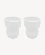 Keramieken Organic Mokken – Set van 2 - 400 ml - Glans Wit - Handgemaakt - Hittebestendige Koffie mok - Image 3