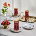 Karaca Mare - Glazen Theeset – 6 Persoons -  170 ml
