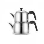 Karaca Nero Midi - RVS Theepot - Zwart