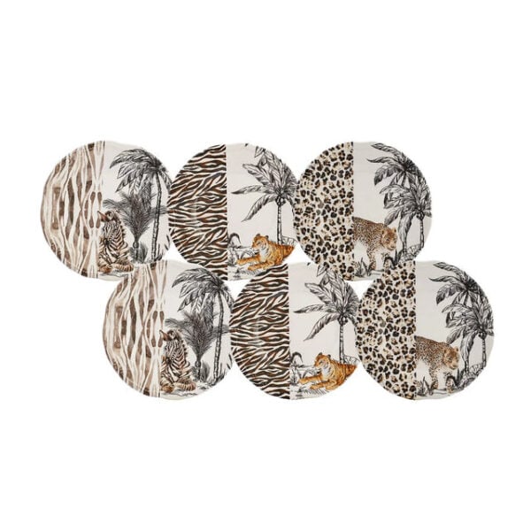 Karaca Amazone - Keramiek Dessertset – 6 Personen – 6 Delig – Ø 21 cm