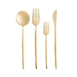 Karaca Apricot Faro - Shiny Gold Bestekset - 24-delig