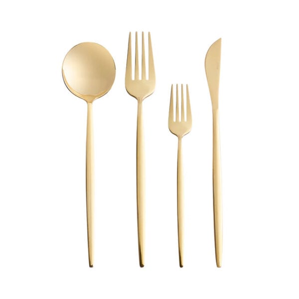 Karaca Apricot Faro - Shiny Gold Bestekset - 24-delig