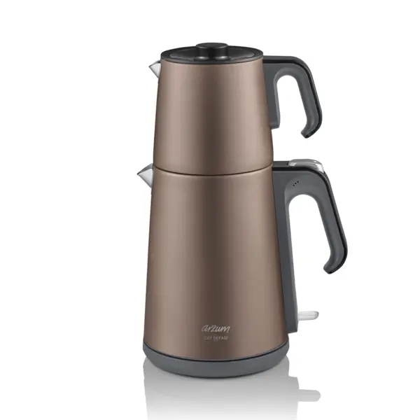 Arzum cay Sefasi AR3080‑S – Taupe Elektrische Turkse Theemaker – 1650 W – 1800 ml