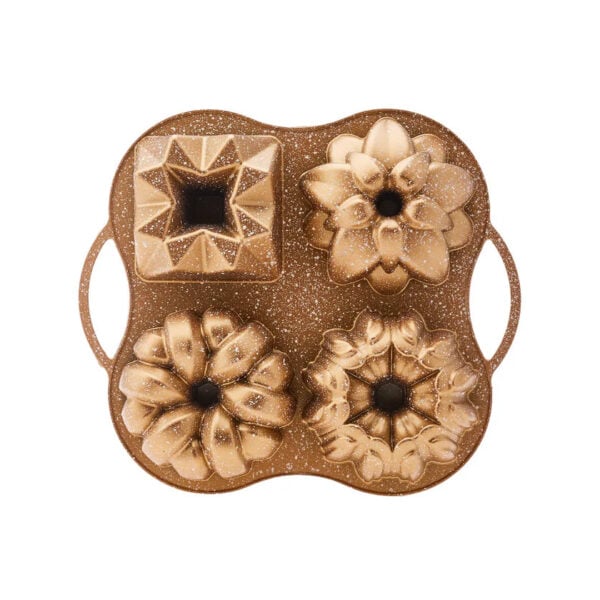 Karaca Cake Pro - Aluminium Gietijzeren Cakevorm Set - 4-Delig - Goud