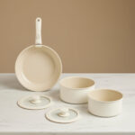 Karaca Ceramica Comfort - 6-delige Keramische Pannenset - Crème