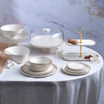 Karaca Calvin - Serveerbord Met Voet - 23 cm - Porselein - Afbeelding 2